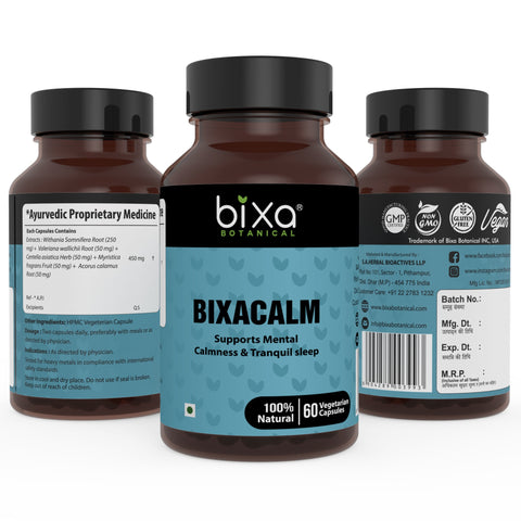 BIXACALM 60 Veg Capsules (450mg) Supports Mental Calmness