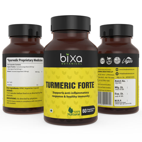 TURMERIC FORTE - Curcumin Capsules with Organic Pepper & Turmeric