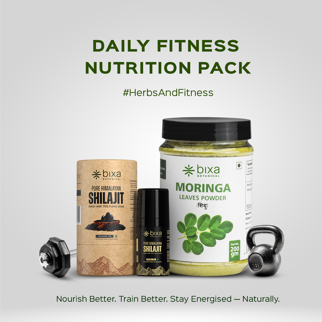 Daily Fitness Nutrition Pack | Moringa Powder + Shilajit Resin | Combo