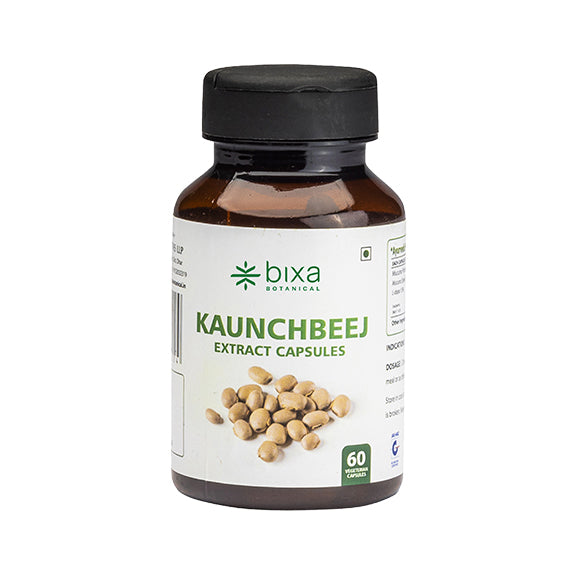 Mucuna / Kaunch beej Extract 60 Veg Capsules (450mg) 15% L-Dopa by HPLC