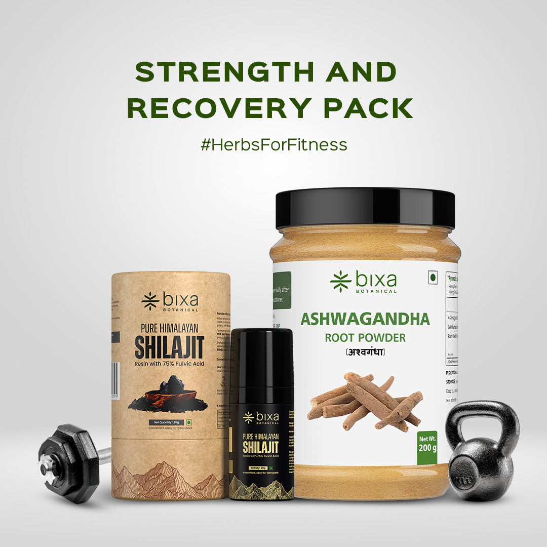 Strength and Recovery Pack | Shilajit Resin + Ashwagandha Powder  | Combo