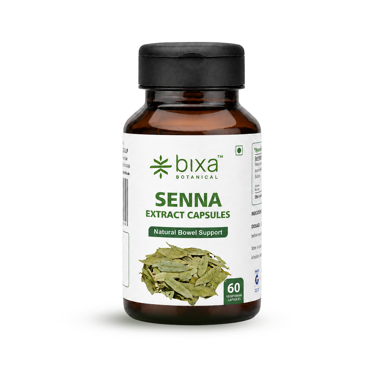 Indian Senna Extract 60 Veg Capsules (450mg) 20% Sennoside