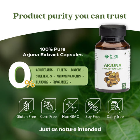 Arjuna Extract 60 Veg Capsules (450mg) 40% Tannins