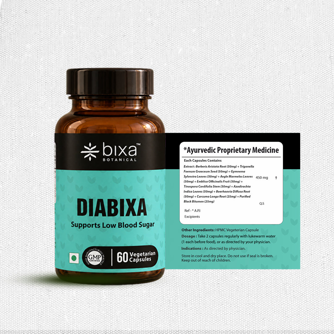 DIABIXA 60 Veg Capsules (450mg) Supports Low Blood Sugar