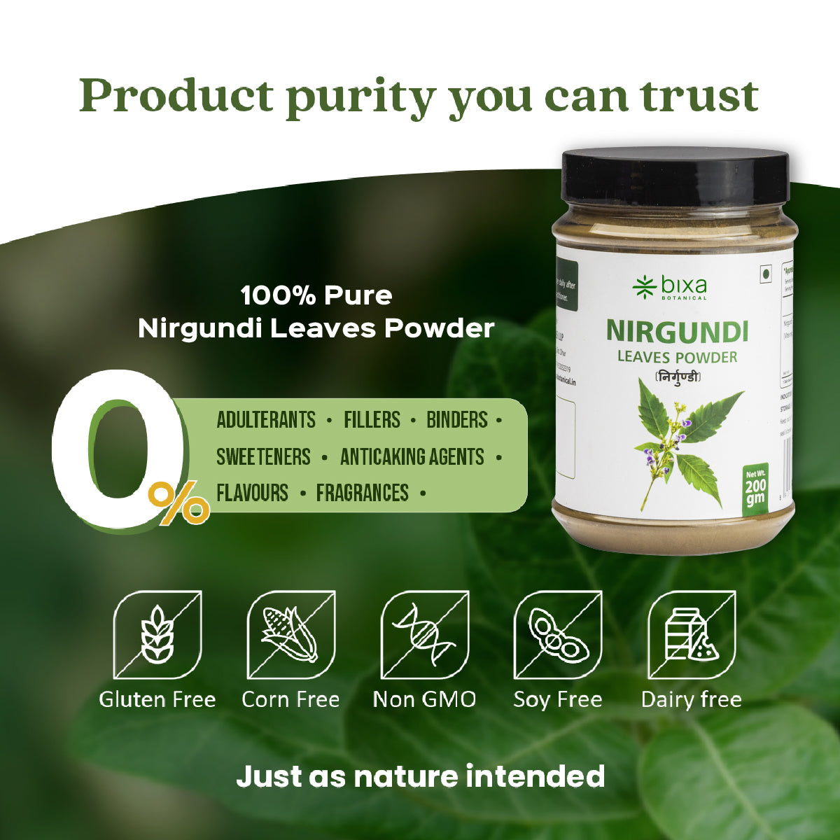 Nirgundi Leaves Powder  Vitex Negundo