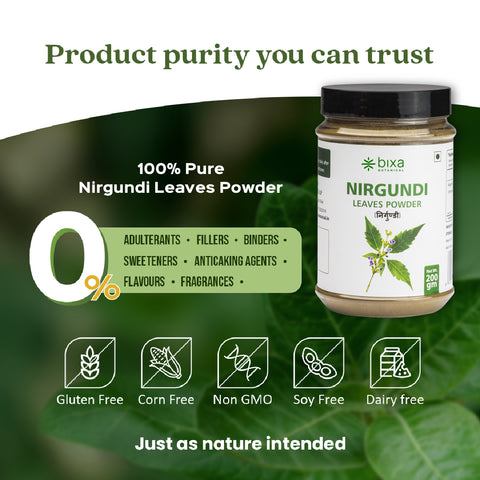 Nirgundi Leaves Powder  Vitex Negundo