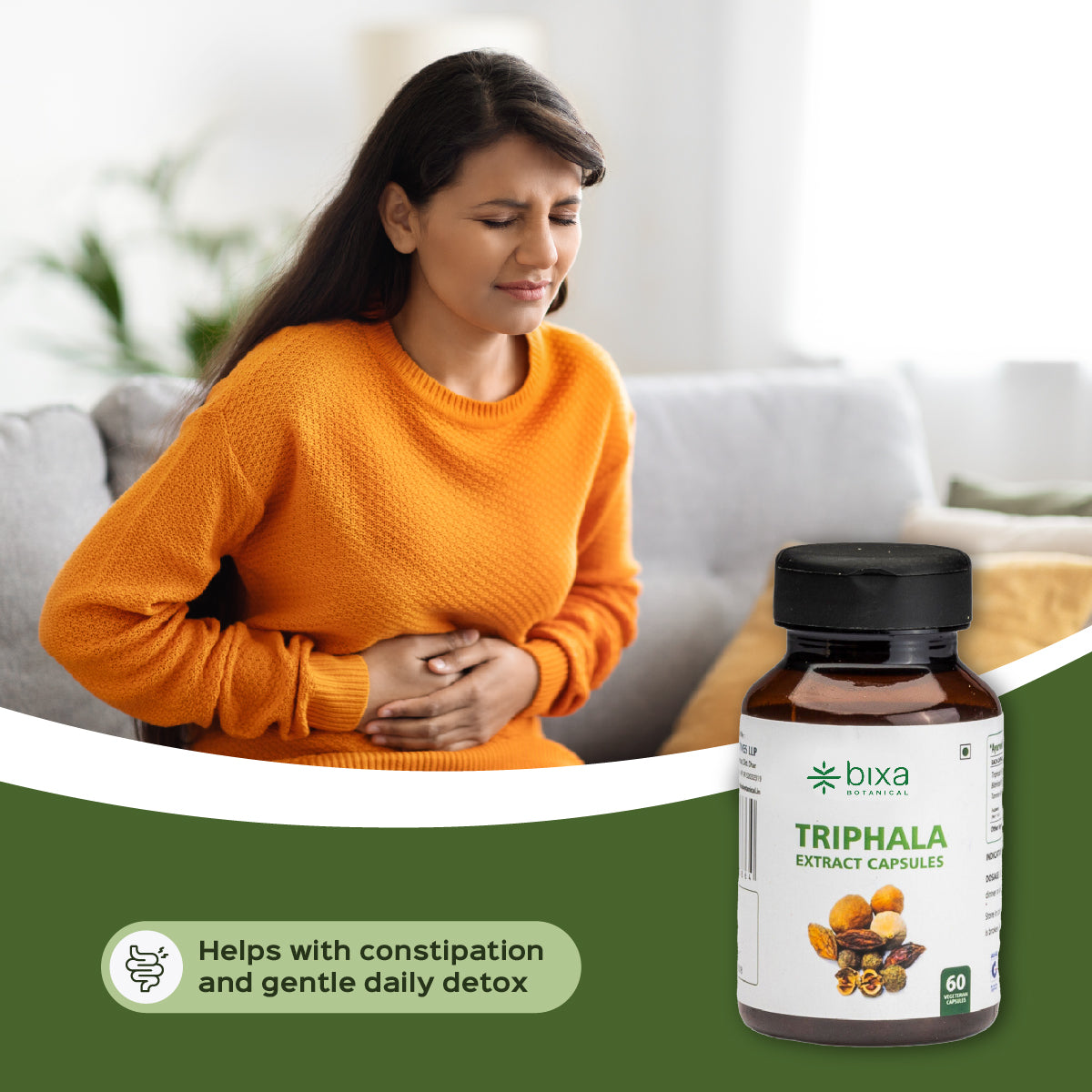 Triphala Extract 60 Veg Capsules (450mg) 40% Tannins