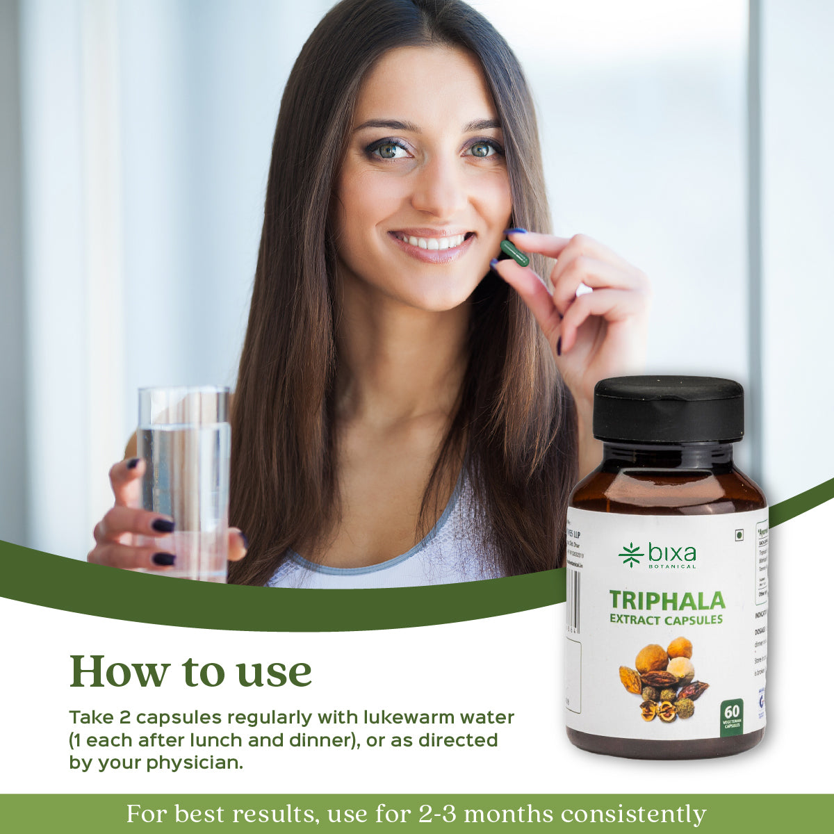 Triphala Extract 60 Veg Capsules (450mg) 40% Tannins