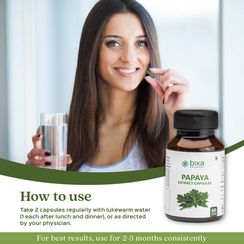 Papaya Leaves Extract 60 Veg Capsules (450mg)