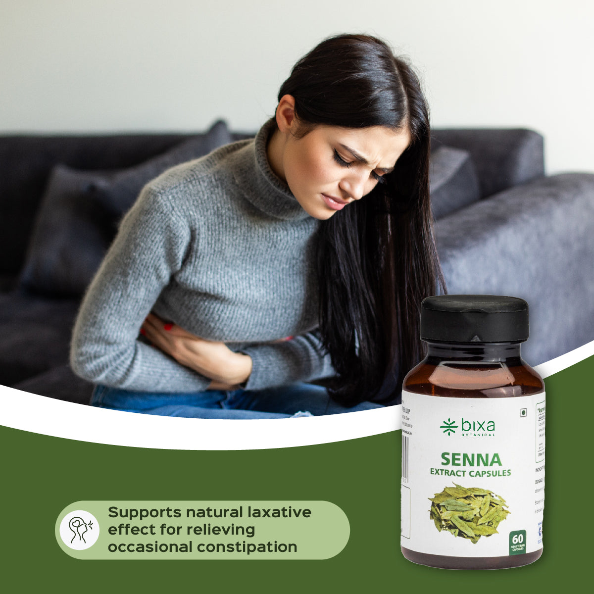 Indian Senna / Sanay Extract 60 Veg Capsules (450mg) 20% Sennoside