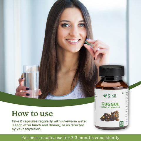 Guggul /Commiphora mukul Extract 60 Veg Capsules (450mg) 2.5% Guggulsterones