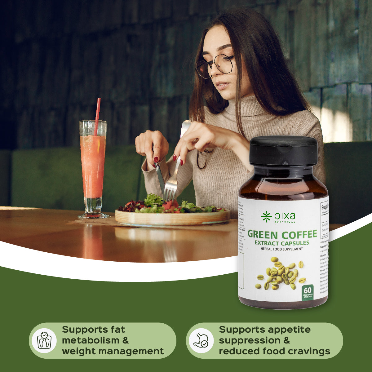 Green Coffee Bean Extract 60 Veg Capsules (450mg)