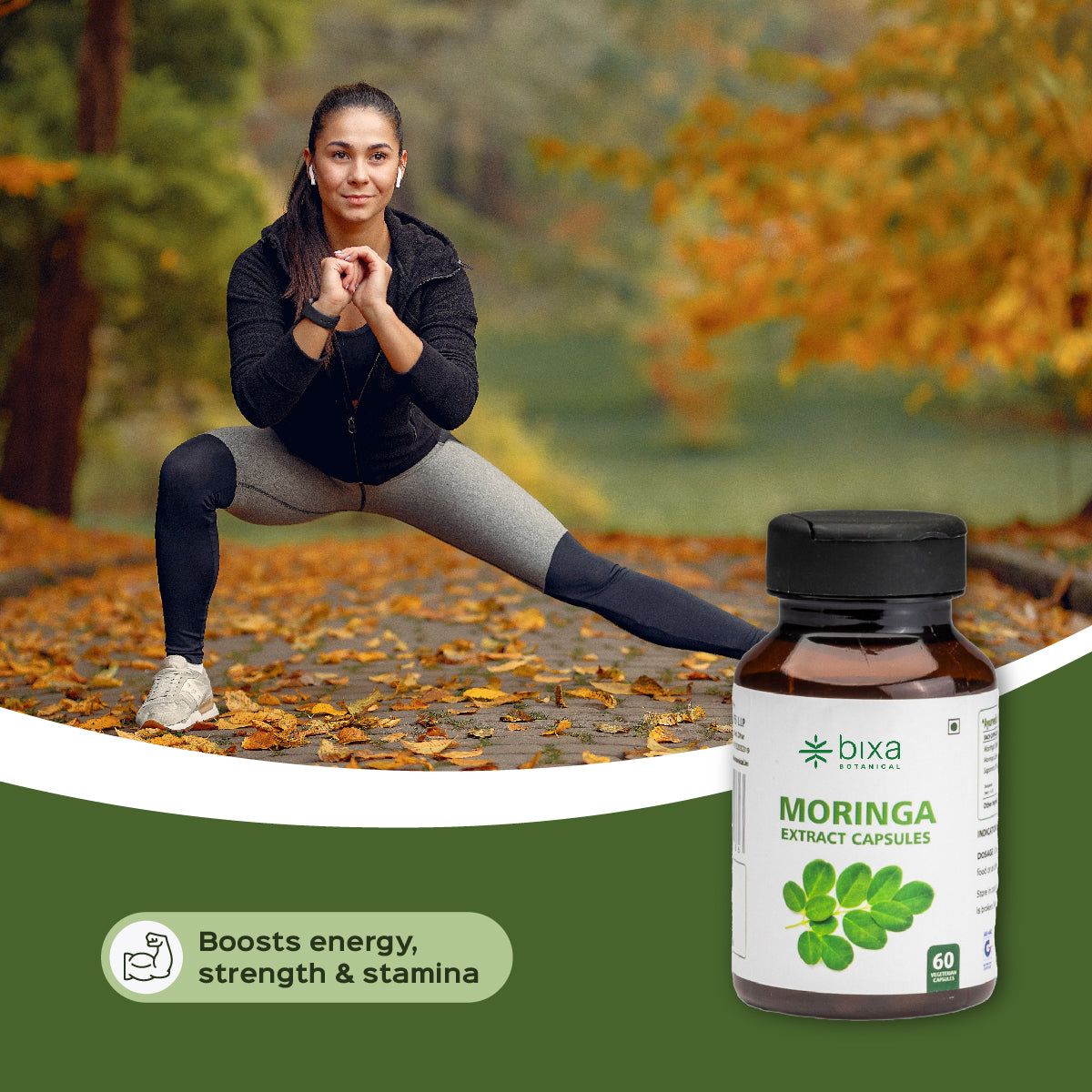 Moringa / Shigru Extract 60 Veg Capsules (450mg) 1% Alkaloids