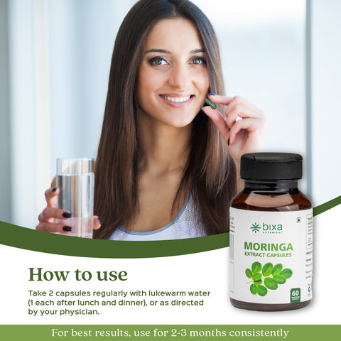 Moringa / Shigru Extract 60 Veg Capsules (450mg) 1% Alkaloids