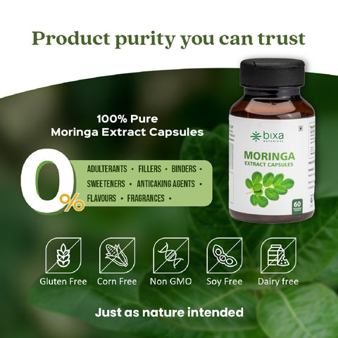 Moringa / Shigru Extract 60 Veg Capsules (450mg) 1% Alkaloids