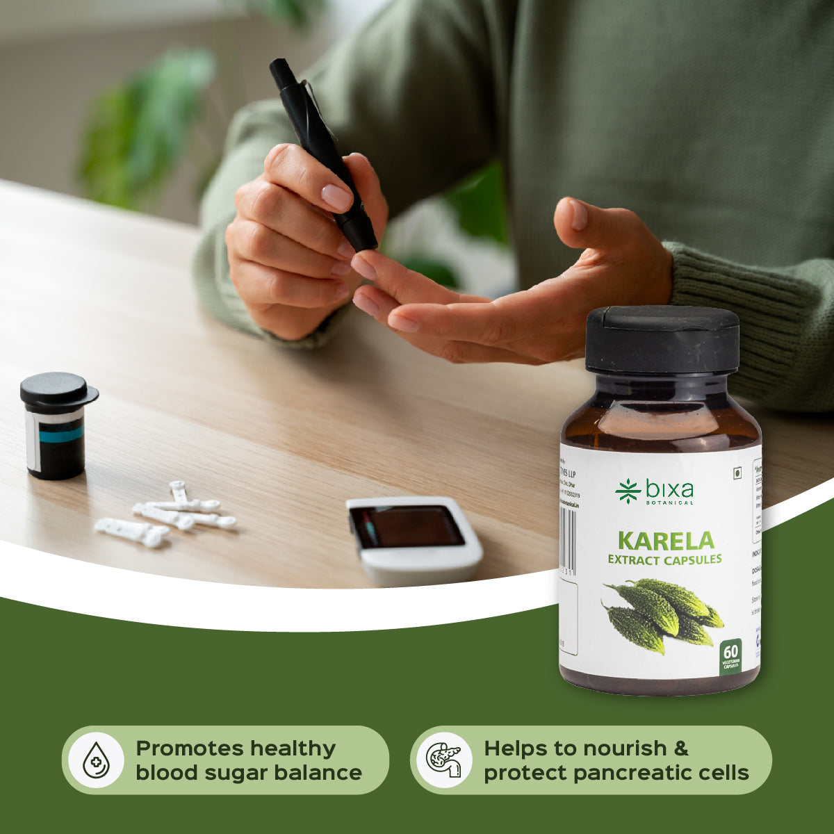 Bitter melon / Karela Extract 60 Veg Capsules (450mg) 5% Bitters