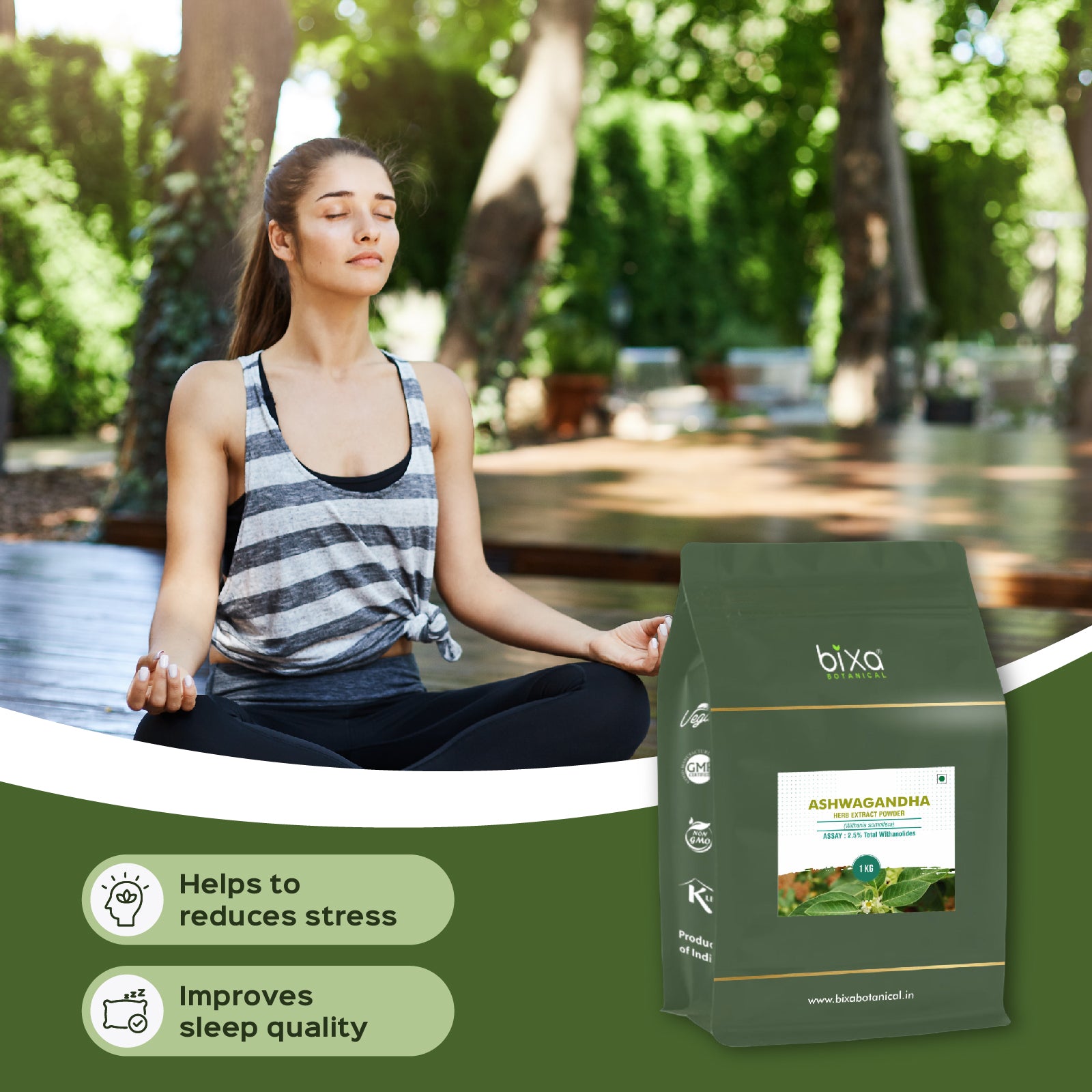 Ashwagandha (Withania Somnifera) Dry Extract Herb - 2.5% Total Withanolides by gravimetry