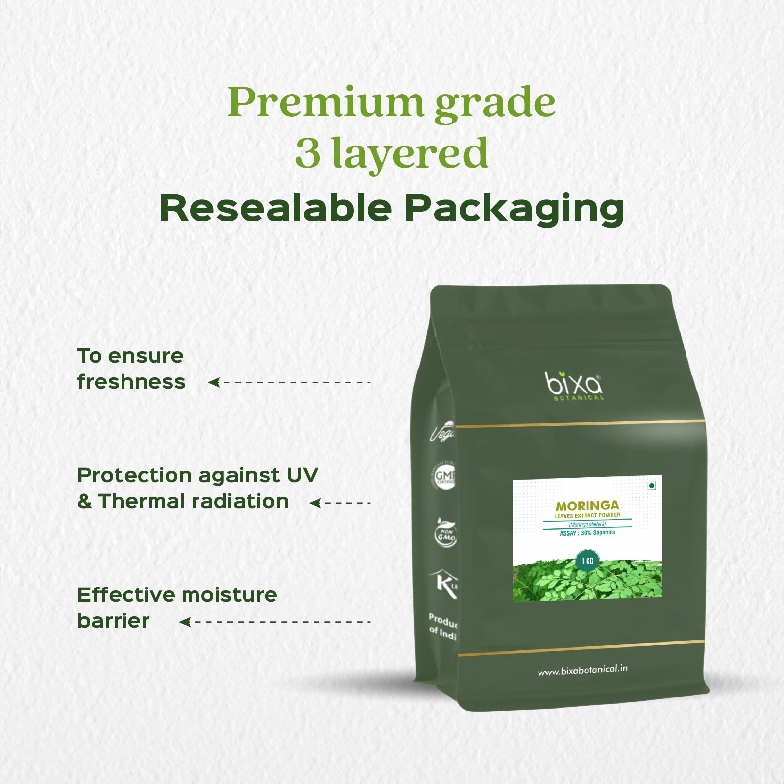 Moringa/ Shigru (Moringa Oleifera) Dry Extract - 30% Saponins by Gravimetry