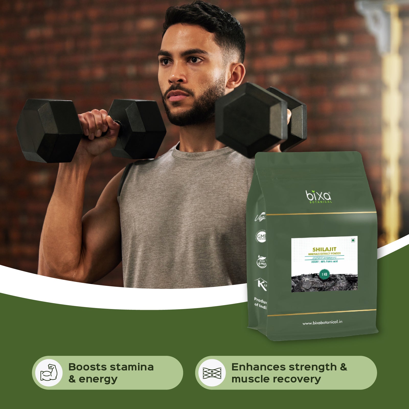 Shilajit (Asphaltum) Dry Extract - 40% Fulvic acid by Gravimetry