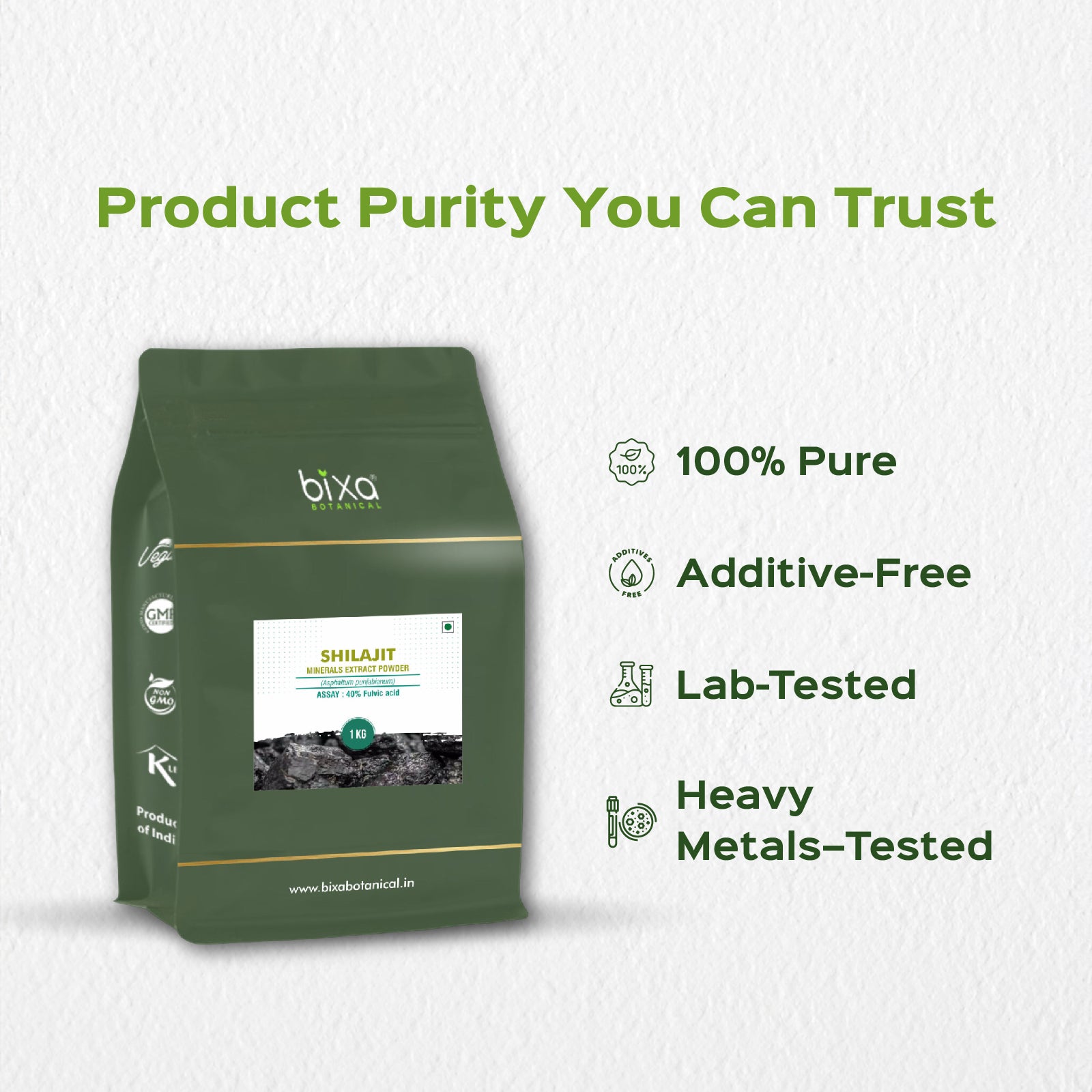 Shilajit (Asphaltum) Dry Extract - 40% Fulvic acid by Gravimetry