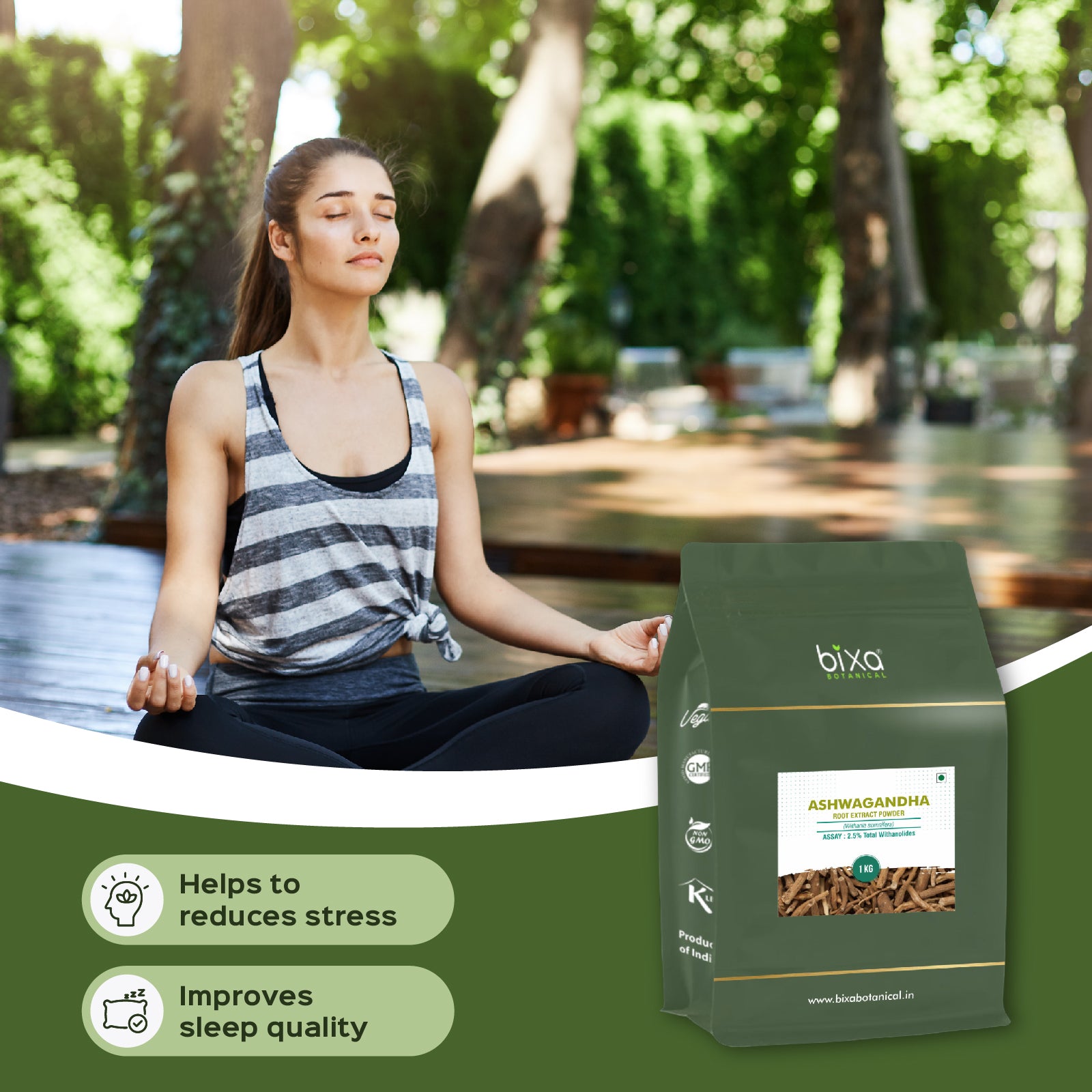 Ashwagandha root  (Withania somnifera) dry Extract - 2.5% Total Withanolides by Gravimetry