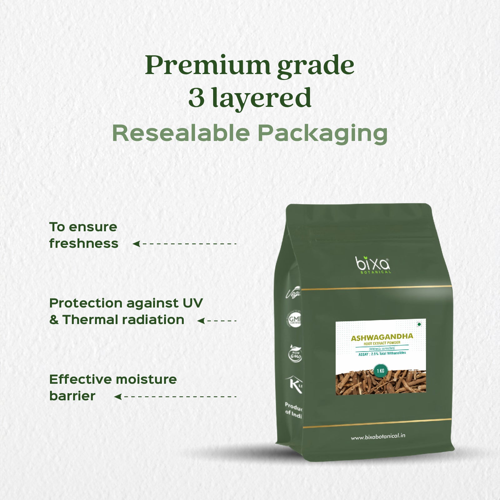 Ashwagandha root  (Withania somnifera) dry Extract - 2.5% Total Withanolides by Gravimetry