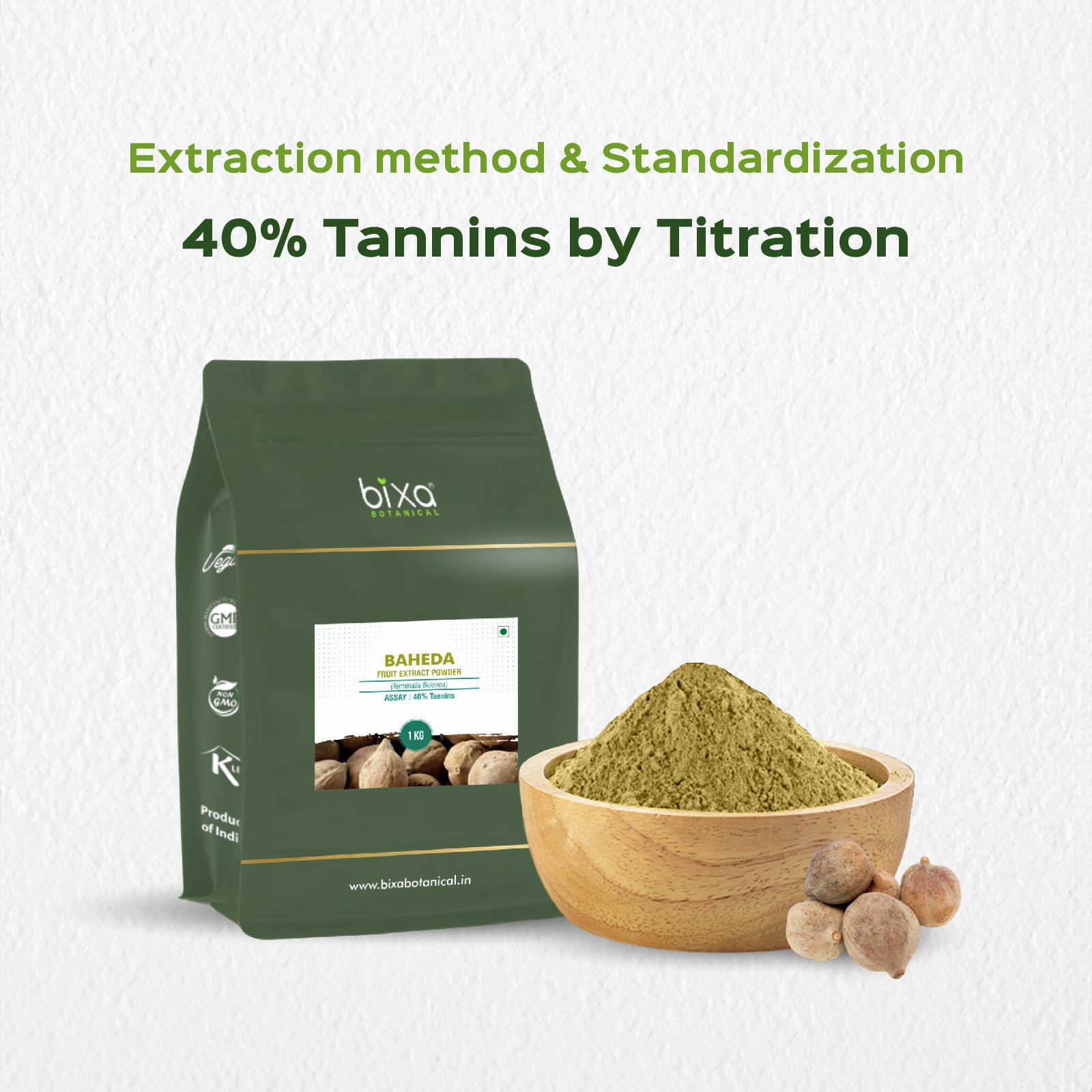 Baheda (Terminalia Belerica) Dry Extract - 40% Tannins by Titration