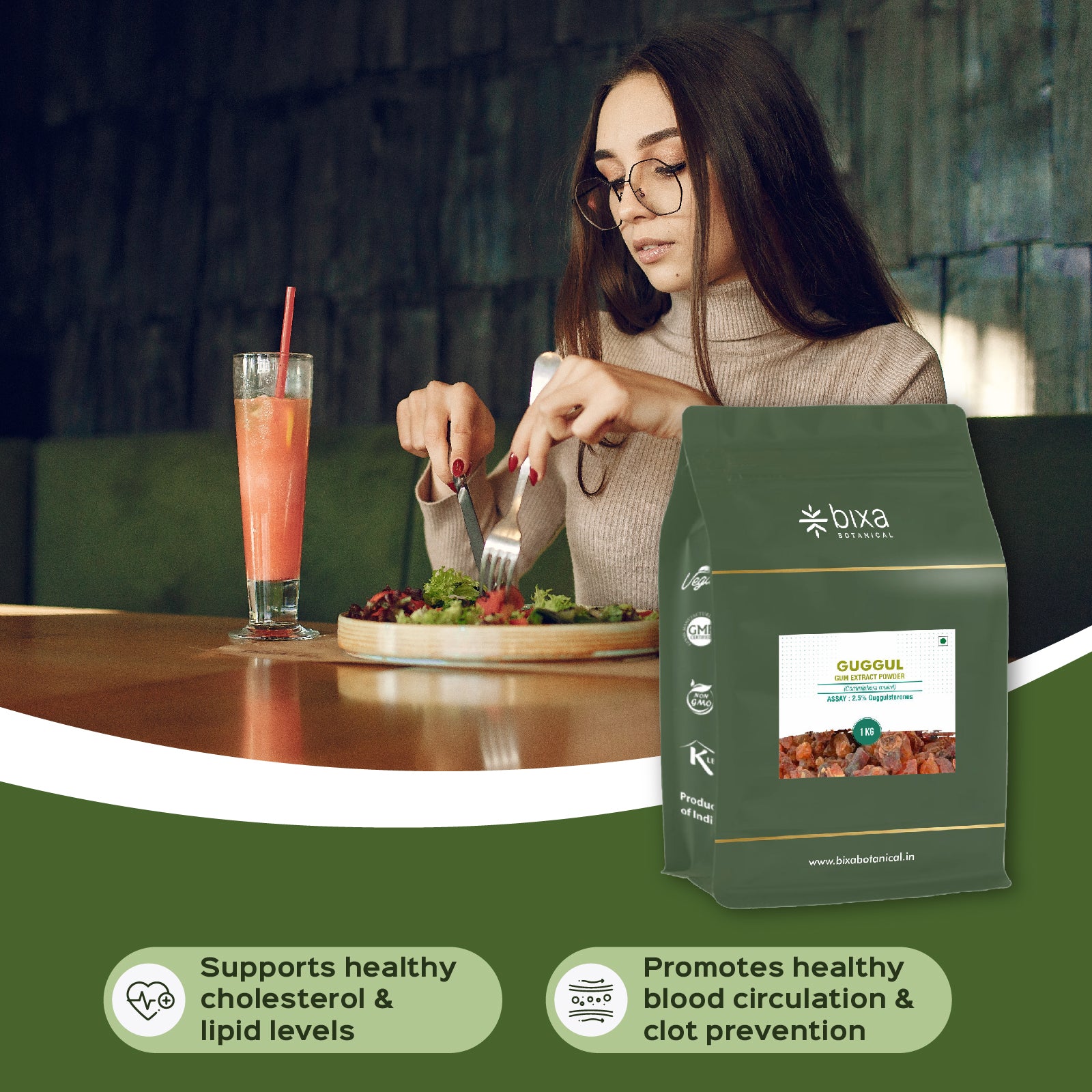 Guggul (Commiphora Mukul) dry Extract - 2.5% Guggulsterones by UV