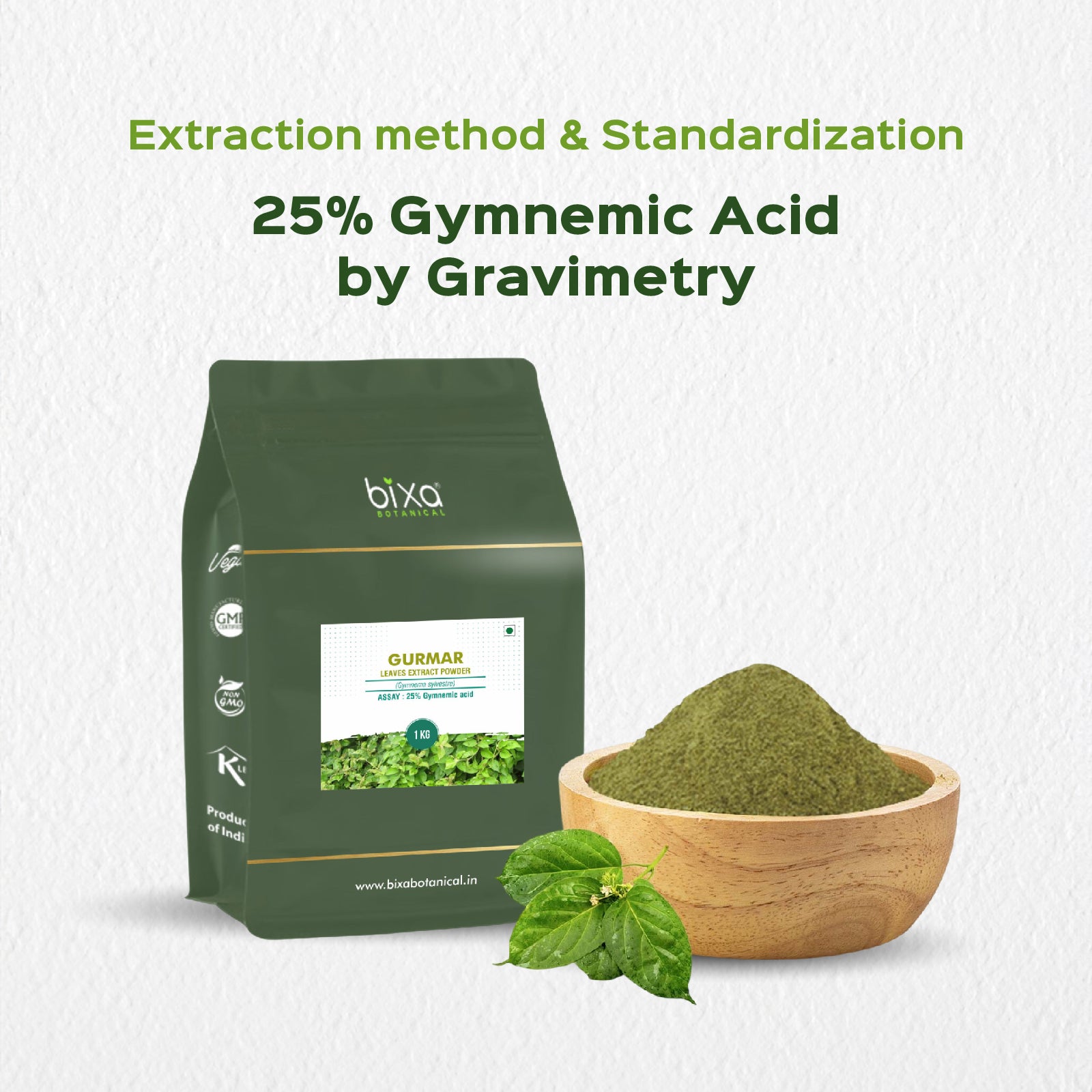 Gurmar (Gymnema Sylvestre) dry Extract - 25% Gymnemic acid by Gravimetry