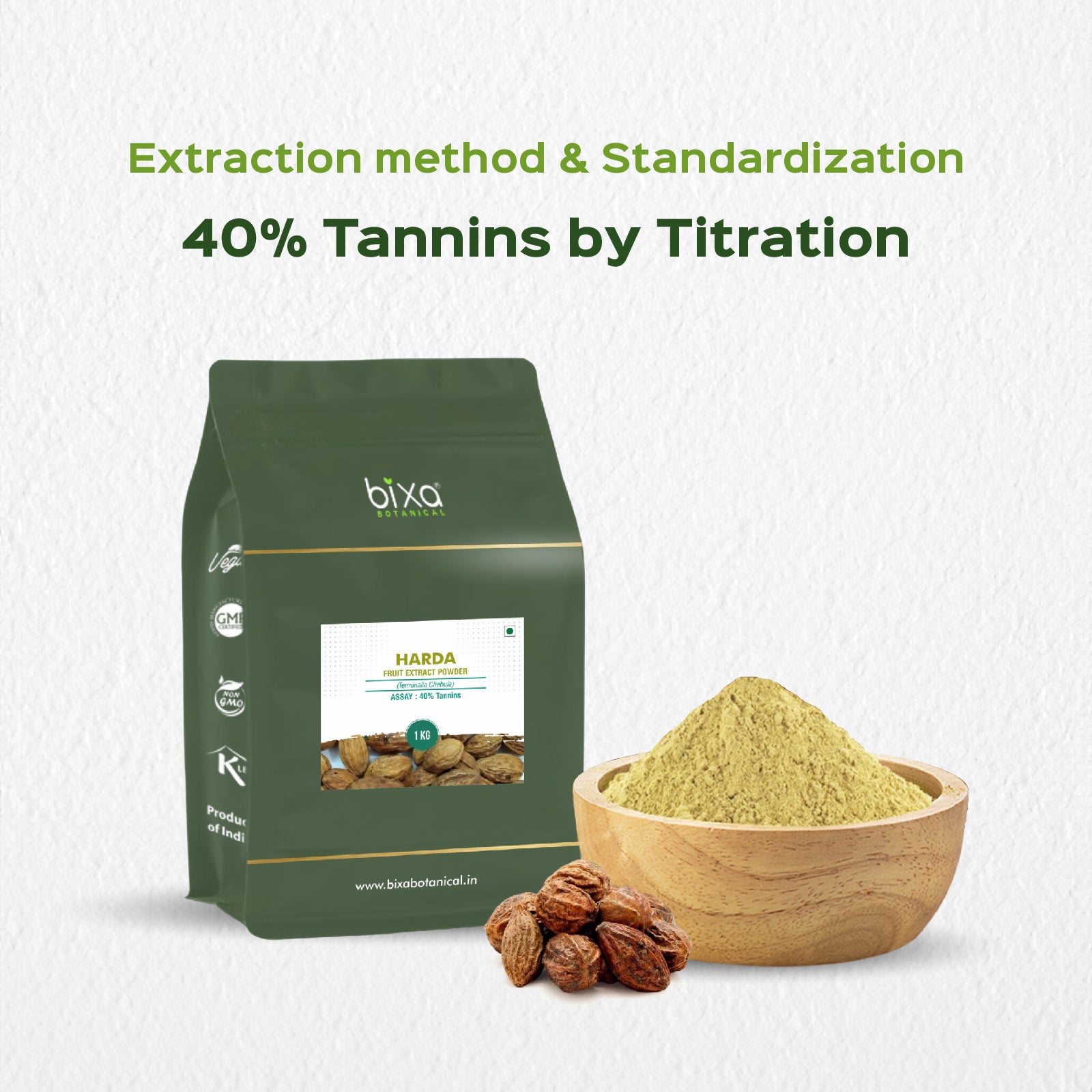 Harda (Terminalia Chebula) dry Extract - 40% Tannins by Titration