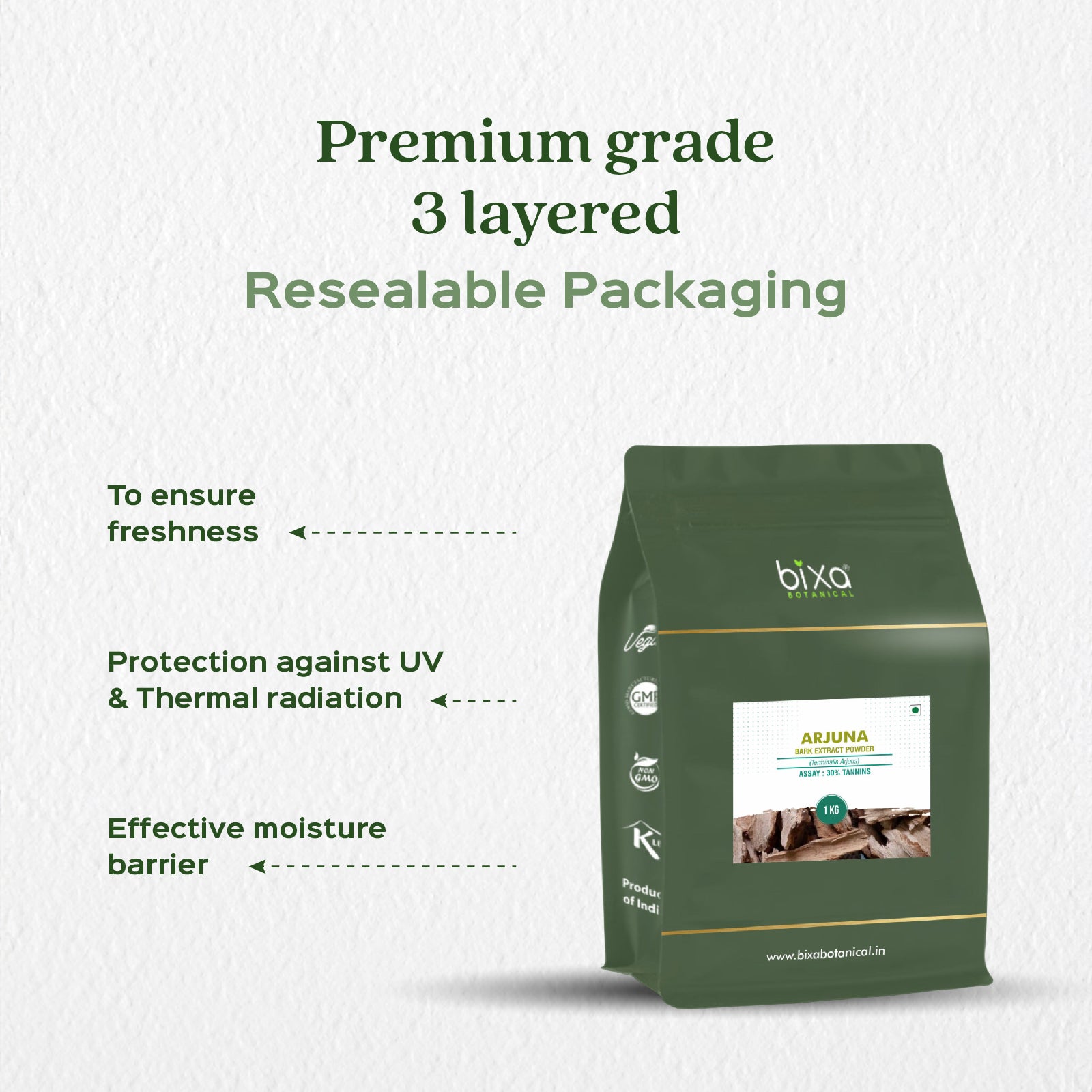 Arjuna (Terminalia Arjuna) Dry Extract - 30% Tannins by Gravimetry