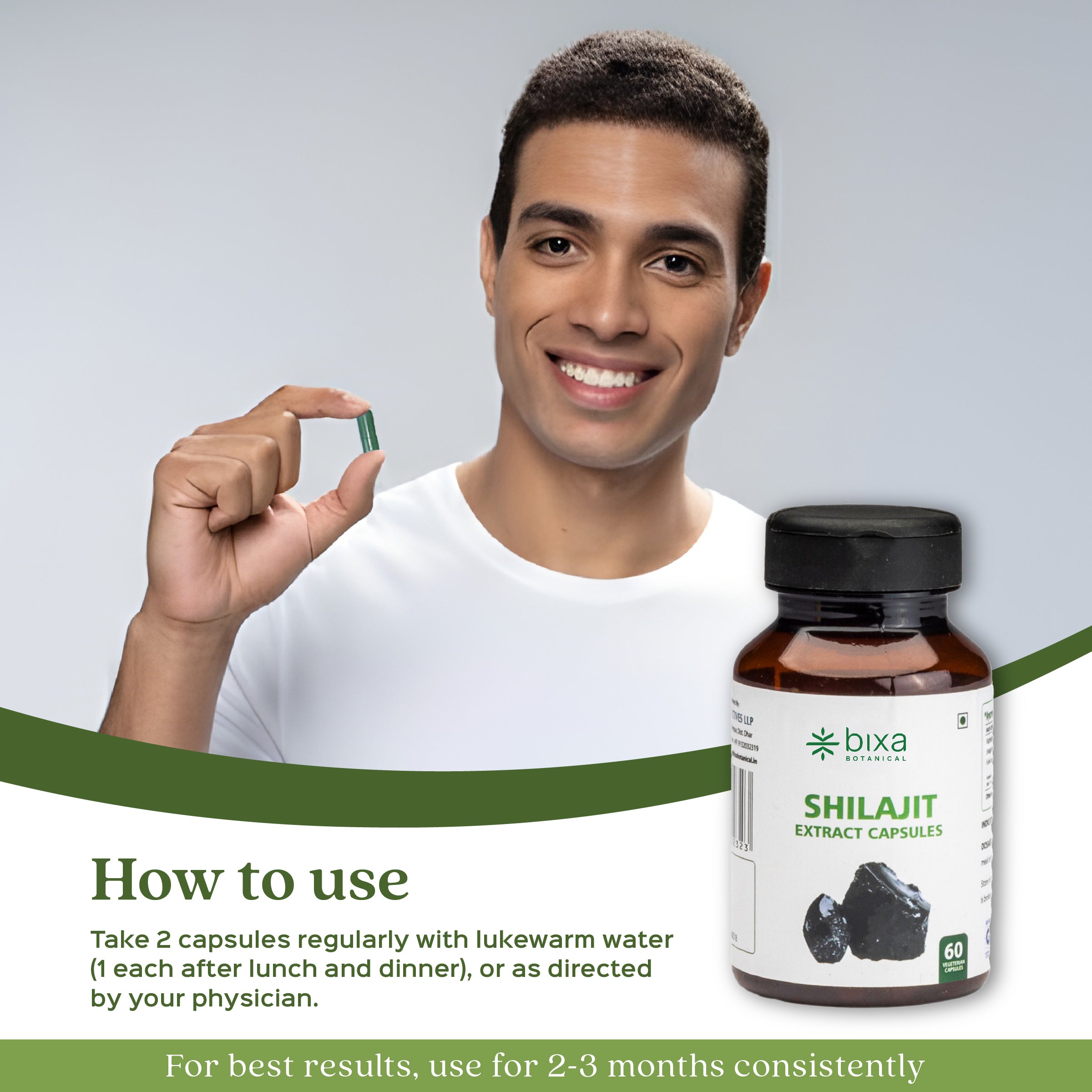 Shilajit Extract 60 Veg Capsules (450mg) 40% fulvic acid