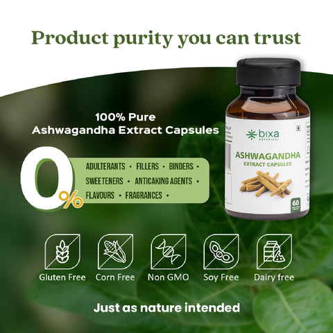 Ashwagandha Extract 60 Veg Capsules (450mg) 2.5% Withanolides