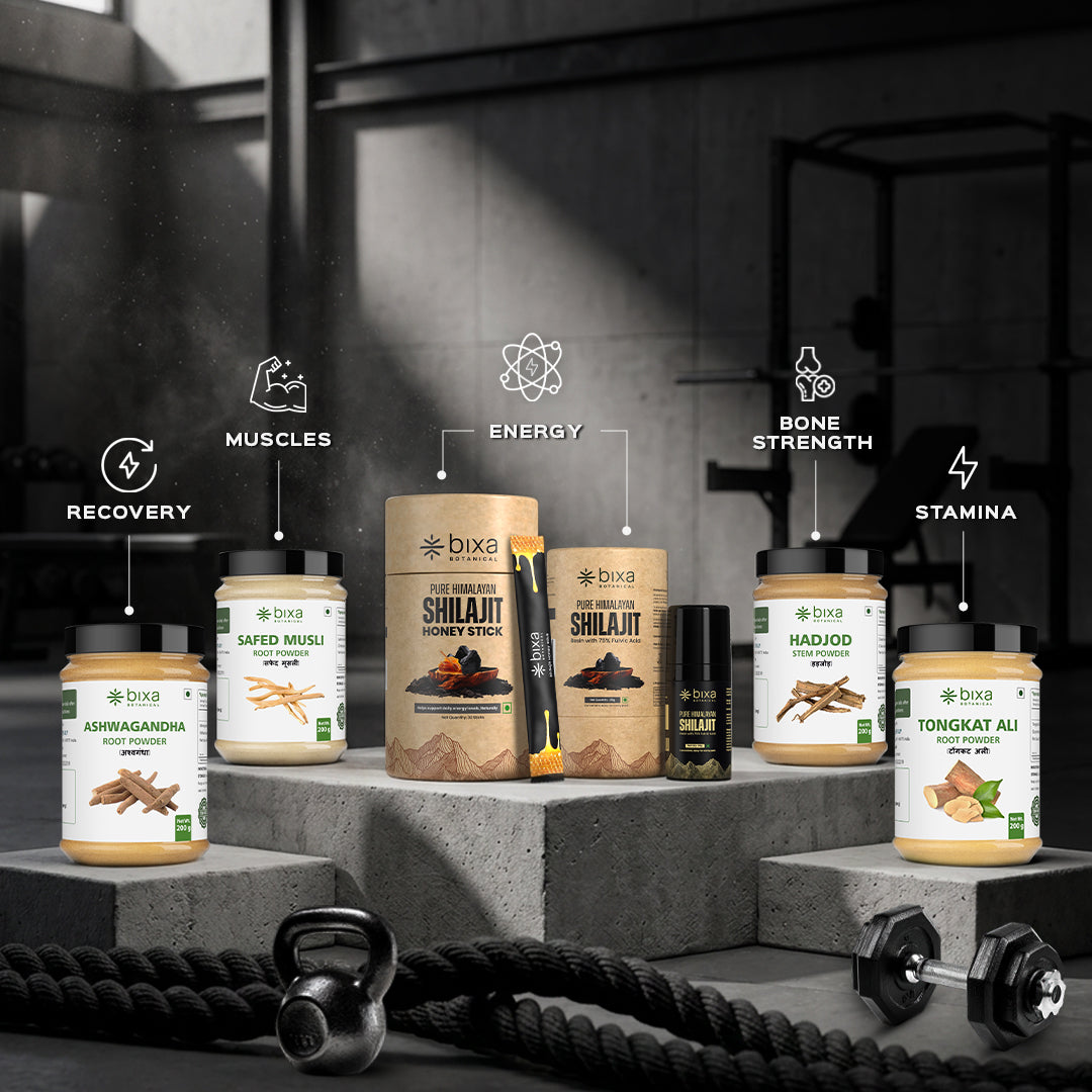 Muscle growth & Recovery Pack | Safed Musli Powder + Ashwagandha Powder | Combo