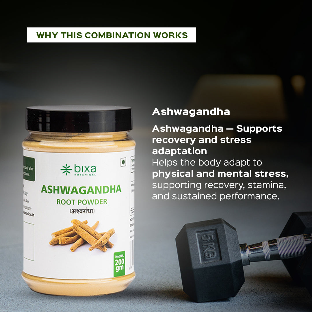 Muscle growth & Recovery Pack | Safed Musli Powder + Ashwagandha Powder | Combo