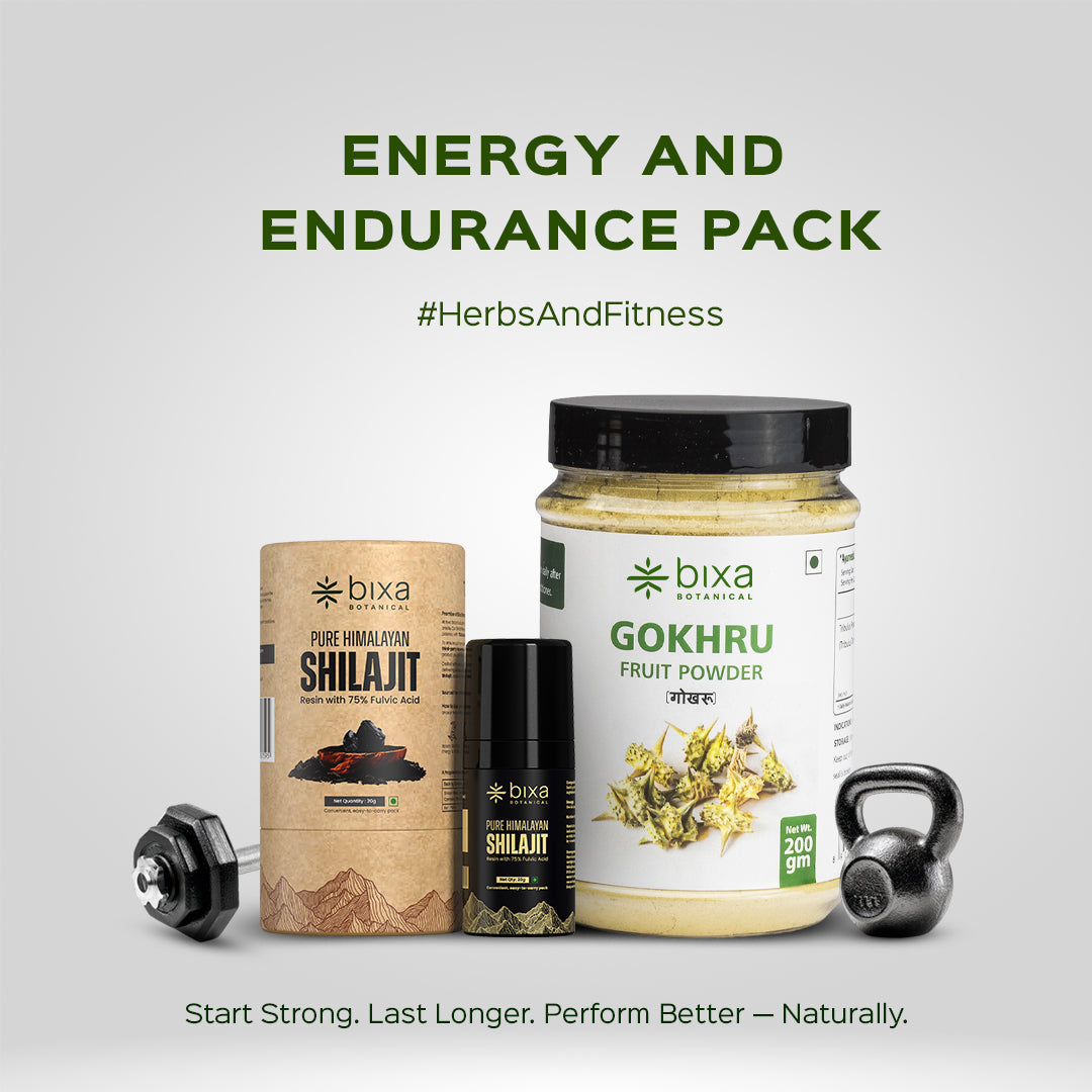 Energy and Endurance pack | Shilajit Resin + Gokhru powder | Combo