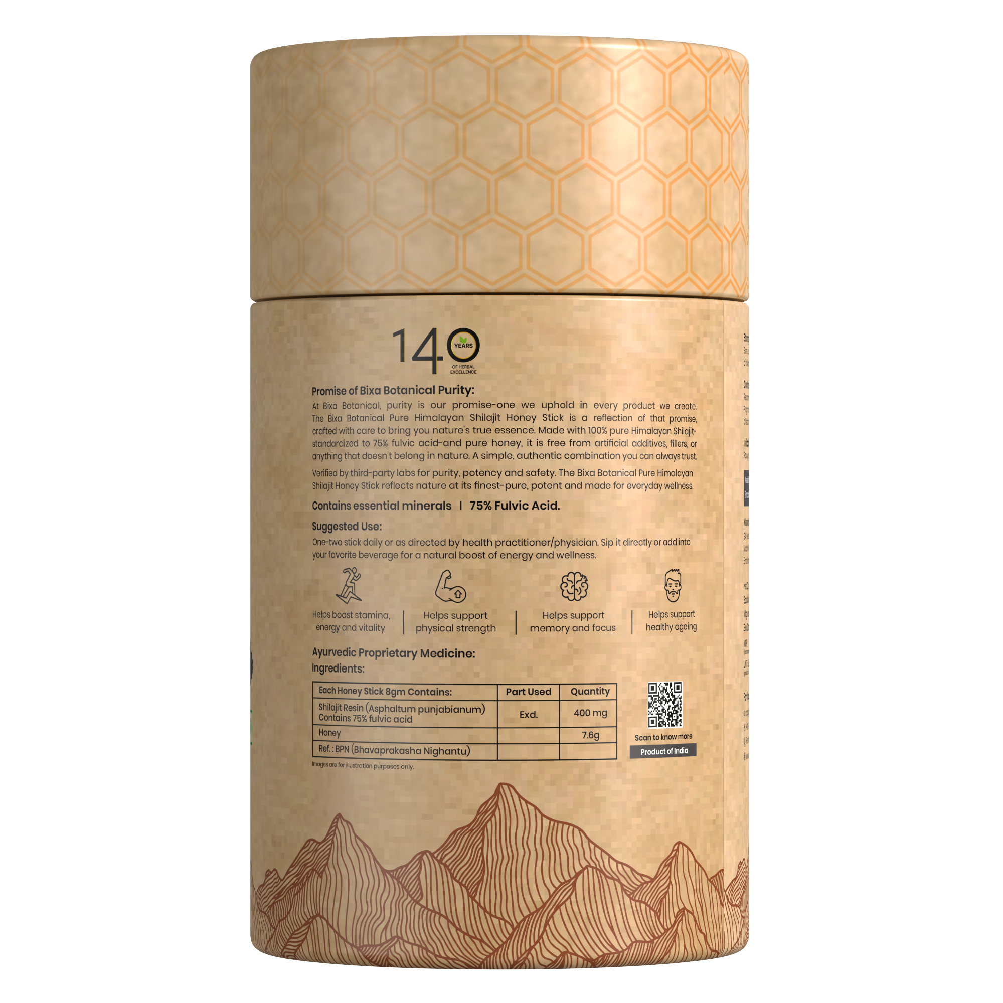 Pure Himalayan Shilajit Honey Sticks